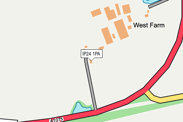 IP24 1PA map - OS OpenMap – Local (Ordnance Survey) IP24 1PA map - OS OpenMap – Local (Ordnance Survey)