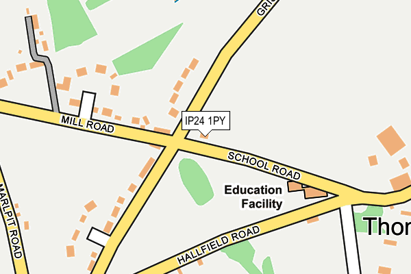 IP24 1PY map - OS OpenMap – Local (Ordnance Survey) IP24 1PY map - OS OpenMap – Local (Ordnance Survey)