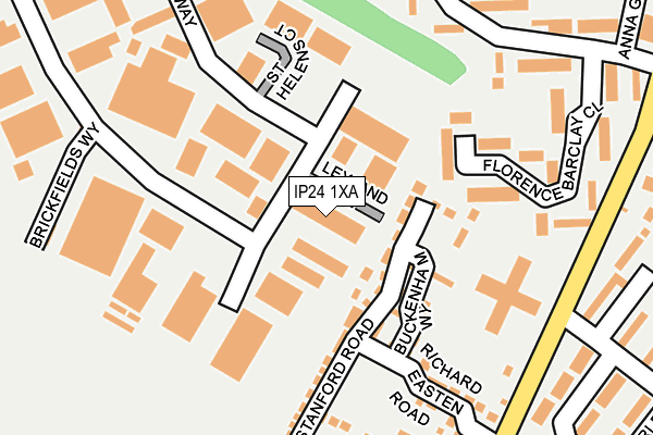 IP24 1XA map - OS OpenMap – Local (Ordnance Survey) IP24 1XA map - OS OpenMap – Local (Ordnance Survey)
