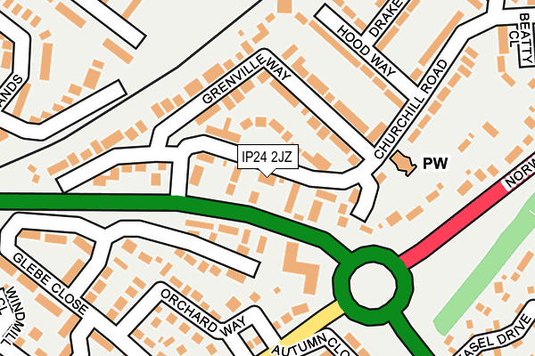 IP24 2JZ map - OS OpenMap – Local (Ordnance Survey) IP24 2JZ map - OS OpenMap – Local (Ordnance Survey)