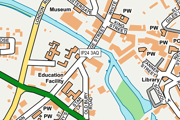 IP24 3AQ map - OS OpenMap – Local (Ordnance Survey) IP24 3AQ map - OS OpenMap – Local (Ordnance Survey)