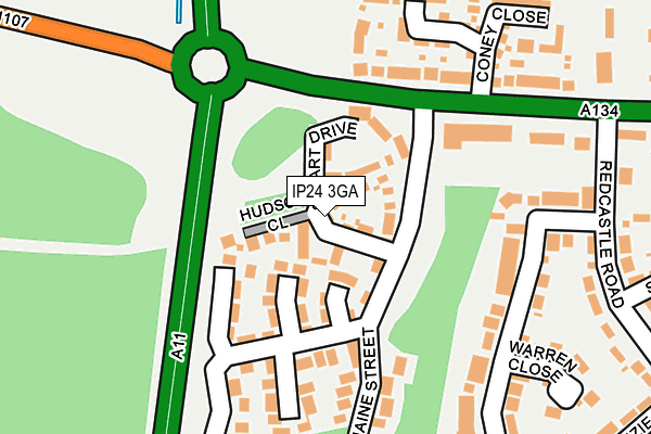 IP24 3GA map - OS OpenMap – Local (Ordnance Survey) IP24 3GA map - OS OpenMap – Local (Ordnance Survey)