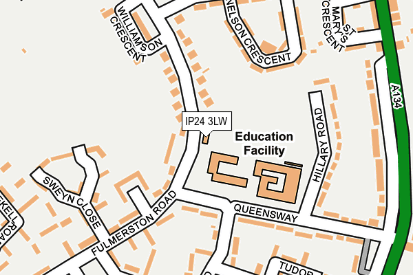 IP24 3LW map - OS OpenMap – Local (Ordnance Survey) IP24 3LW map - OS OpenMap – Local (Ordnance Survey)