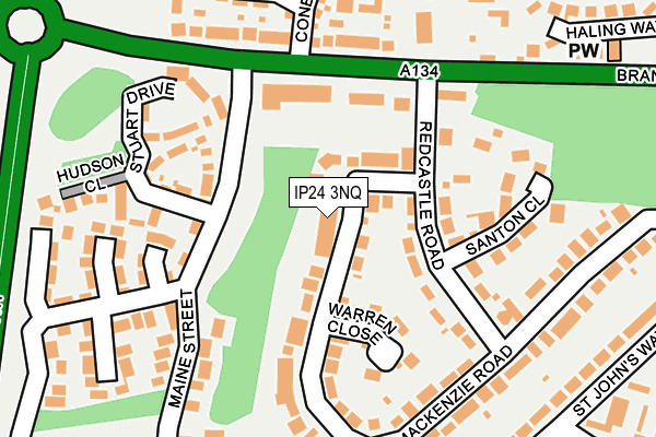 IP24 3NQ map - OS OpenMap – Local (Ordnance Survey) IP24 3NQ map - OS OpenMap – Local (Ordnance Survey)