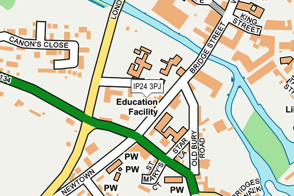 IP24 3PJ map - OS OpenMap – Local (Ordnance Survey) IP24 3PJ map - OS OpenMap – Local (Ordnance Survey)