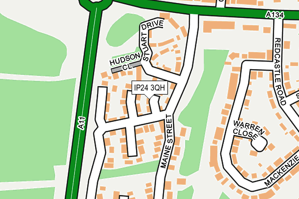 IP24 3QH map - OS OpenMap – Local (Ordnance Survey) IP24 3QH map - OS OpenMap – Local (Ordnance Survey)