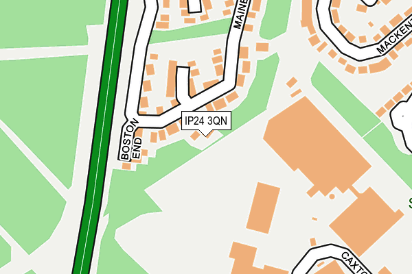 IP24 3QN map - OS OpenMap – Local (Ordnance Survey) IP24 3QN map - OS OpenMap – Local (Ordnance Survey)
