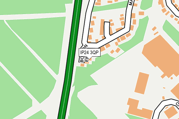 IP24 3QP map - OS OpenMap – Local (Ordnance Survey) IP24 3QP map - OS OpenMap – Local (Ordnance Survey)