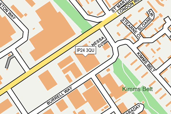 IP24 3QU map - OS OpenMap – Local (Ordnance Survey) IP24 3QU map - OS OpenMap – Local (Ordnance Survey)