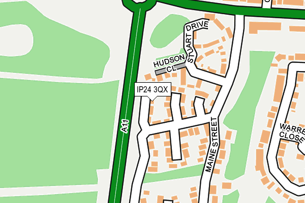 IP24 3QX map - OS OpenMap – Local (Ordnance Survey) IP24 3QX map - OS OpenMap – Local (Ordnance Survey)