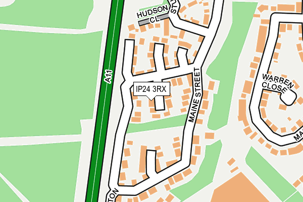 IP24 3RX map - OS OpenMap – Local (Ordnance Survey) IP24 3RX map - OS OpenMap – Local (Ordnance Survey)