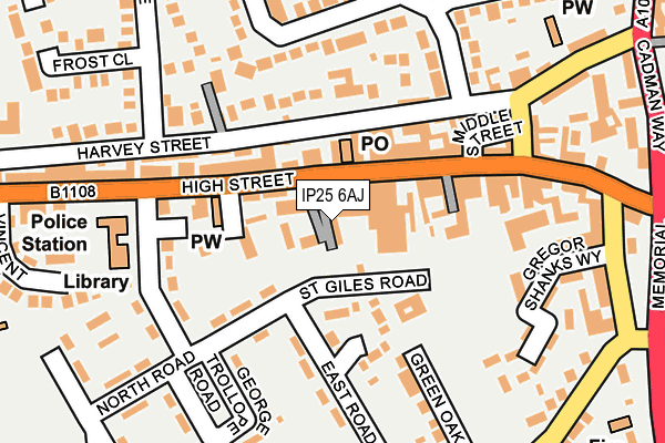 IP25 6AJ map - OS OpenMap – Local (Ordnance Survey) IP25 6AJ map - OS OpenMap – Local (Ordnance Survey)