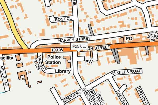 IP25 6EJ map - OS OpenMap – Local (Ordnance Survey) IP25 6EJ map - OS OpenMap – Local (Ordnance Survey)
