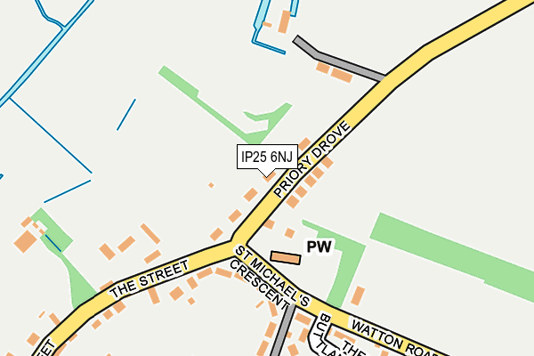 IP25 6NJ map - OS OpenMap – Local (Ordnance Survey)