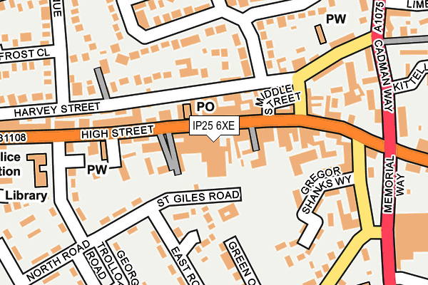 IP25 6XE map - OS OpenMap – Local (Ordnance Survey) IP25 6XE map - OS OpenMap – Local (Ordnance Survey)