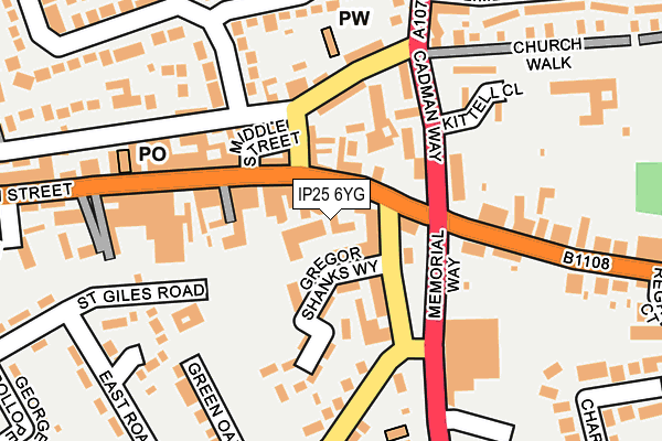 IP25 6YG map - OS OpenMap – Local (Ordnance Survey) IP25 6YG map - OS OpenMap – Local (Ordnance Survey)