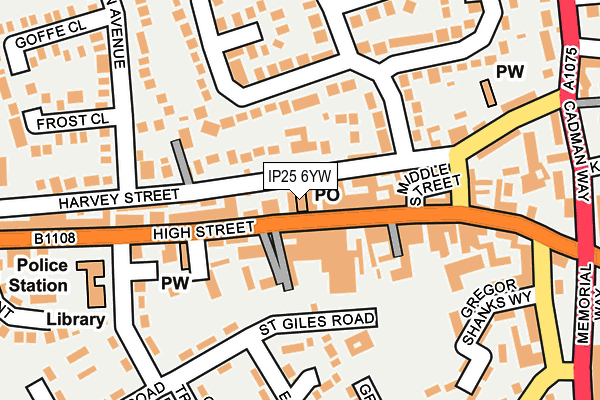 IP25 6YW map - OS OpenMap – Local (Ordnance Survey) IP25 6YW map - OS OpenMap – Local (Ordnance Survey)
