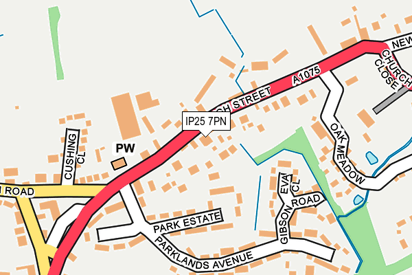 IP25 7PN map - OS OpenMap – Local (Ordnance Survey) IP25 7PN map - OS OpenMap – Local (Ordnance Survey)