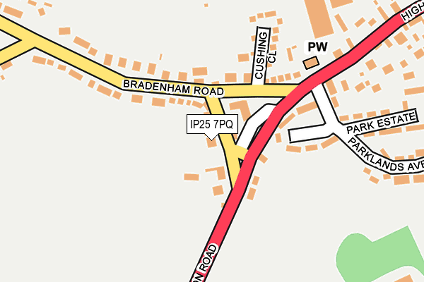 IP25 7PQ map - OS OpenMap – Local (Ordnance Survey) IP25 7PQ map - OS OpenMap – Local (Ordnance Survey)