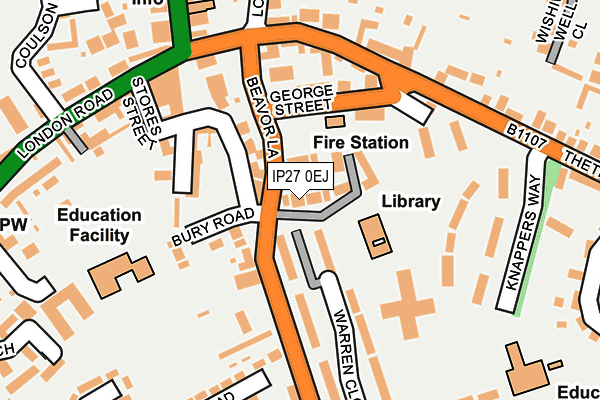 IP27 0EJ map - OS OpenMap – Local (Ordnance Survey) IP27 0EJ map - OS OpenMap – Local (Ordnance Survey)