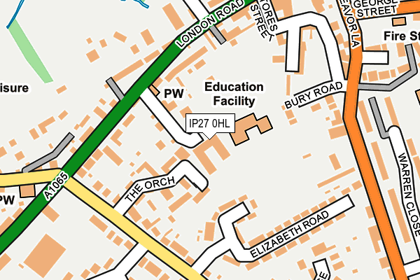 IP27 0HL map - OS OpenMap – Local (Ordnance Survey) IP27 0HL map - OS OpenMap – Local (Ordnance Survey)