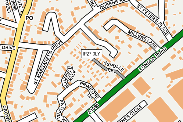 IP27 0LY map - OS OpenMap – Local (Ordnance Survey) IP27 0LY map - OS OpenMap – Local (Ordnance Survey)