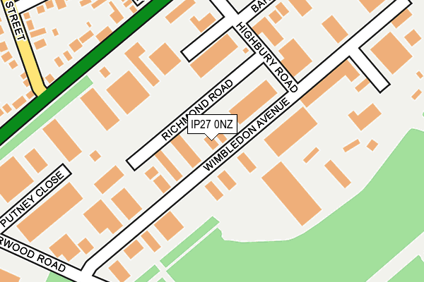 IP27 0NZ map - OS OpenMap – Local (Ordnance Survey) IP27 0NZ map - OS OpenMap – Local (Ordnance Survey)
