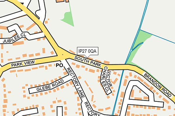 IP27 0QA map - OS OpenMap – Local (Ordnance Survey) IP27 0QA map - OS OpenMap – Local (Ordnance Survey)