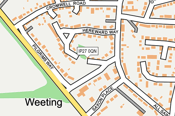 IP27 0QN map - OS OpenMap – Local (Ordnance Survey)
