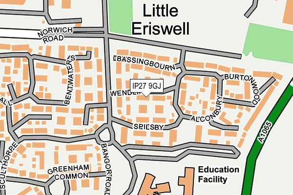 IP27 9GJ map - OS OpenMap – Local (Ordnance Survey) IP27 9GJ map - OS OpenMap – Local (Ordnance Survey)