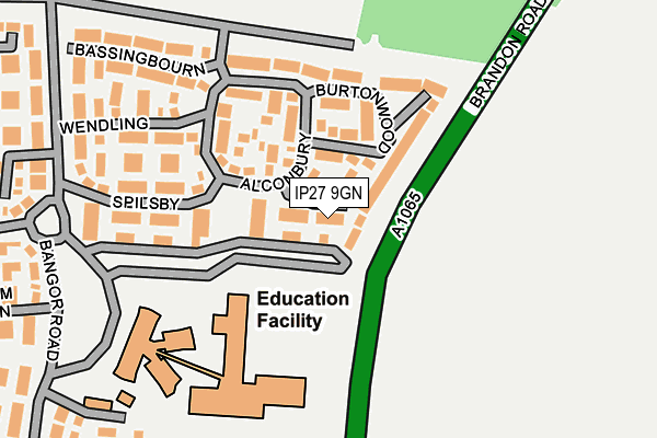 IP27 9GN map - OS OpenMap – Local (Ordnance Survey) IP27 9GN map - OS OpenMap – Local (Ordnance Survey)