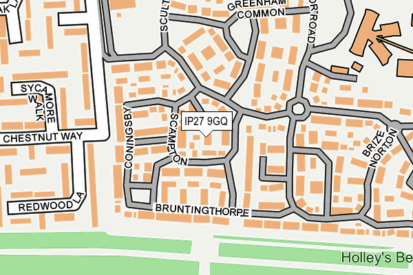 IP27 9GQ map - OS OpenMap – Local (Ordnance Survey) IP27 9GQ map - OS OpenMap – Local (Ordnance Survey)