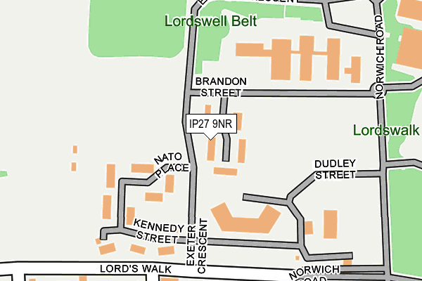 IP27 9NR map - OS OpenMap – Local (Ordnance Survey) IP27 9NR map - OS OpenMap – Local (Ordnance Survey)