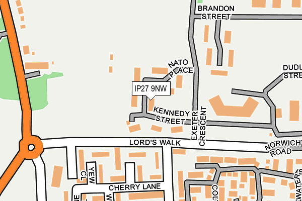 IP27 9NW map - OS OpenMap – Local (Ordnance Survey) IP27 9NW map - OS OpenMap – Local (Ordnance Survey)