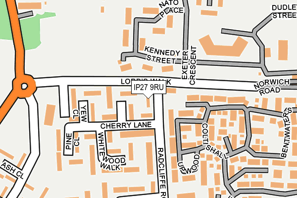 IP27 9RU map - OS OpenMap – Local (Ordnance Survey) IP27 9RU map - OS OpenMap – Local (Ordnance Survey)