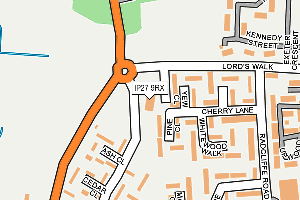 IP27 9RX map - OS OpenMap – Local (Ordnance Survey) IP27 9RX map - OS OpenMap – Local (Ordnance Survey)