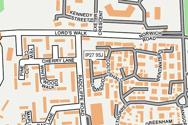 IP27 9SJ map - OS OpenMap – Local (Ordnance Survey) IP27 9SJ map - OS OpenMap – Local (Ordnance Survey)