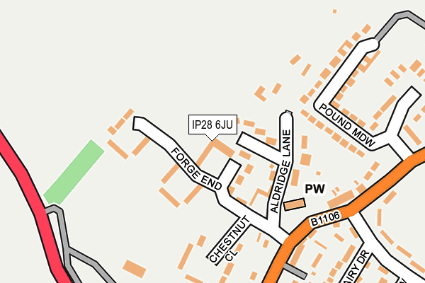 IP28 6JU map - OS OpenMap – Local (Ordnance Survey) IP28 6JU map - OS OpenMap – Local (Ordnance Survey)