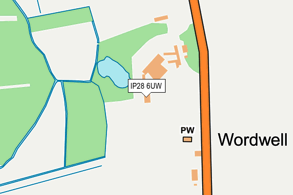 IP28 6UW map - OS OpenMap – Local (Ordnance Survey) IP28 6UW map - OS OpenMap – Local (Ordnance Survey)