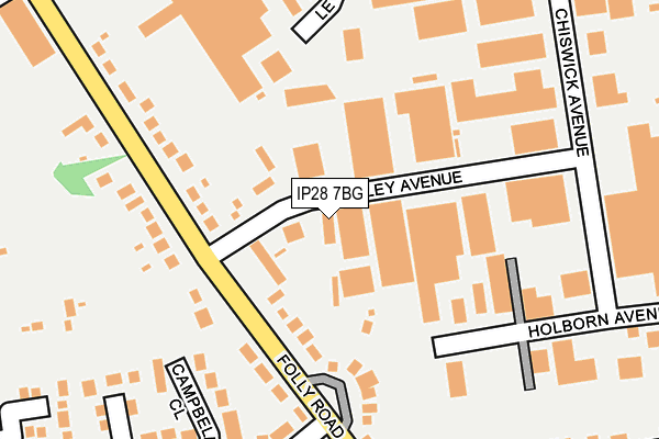 IP28 7BG map - OS OpenMap – Local (Ordnance Survey)