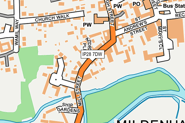 IP28 7DW map - OS OpenMap – Local (Ordnance Survey) IP28 7DW map - OS OpenMap – Local (Ordnance Survey)