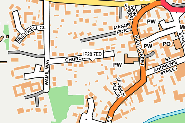 IP28 7ED map - OS OpenMap – Local (Ordnance Survey) IP28 7ED map - OS OpenMap – Local (Ordnance Survey)