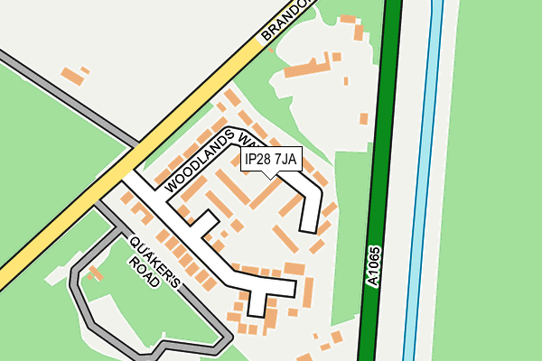 IP28 7JA map - OS OpenMap – Local (Ordnance Survey) IP28 7JA map - OS OpenMap – Local (Ordnance Survey)