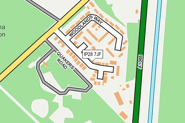 IP28 7JF map - OS OpenMap – Local (Ordnance Survey) IP28 7JF map - OS OpenMap – Local (Ordnance Survey)