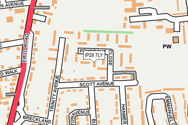 IP28 7LY map - OS OpenMap – Local (Ordnance Survey) IP28 7LY map - OS OpenMap – Local (Ordnance Survey)