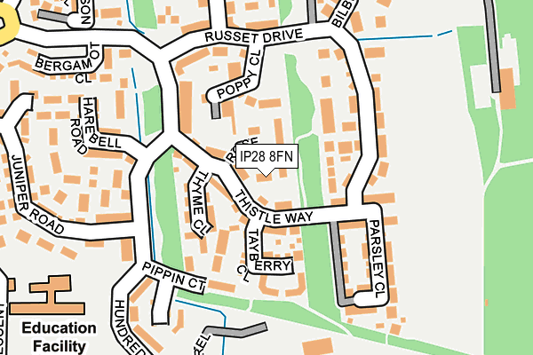 IP28 8FN map - OS OpenMap – Local (Ordnance Survey) IP28 8FN map - OS OpenMap – Local (Ordnance Survey)