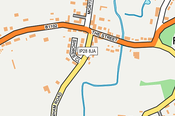 IP28 8JA map - OS OpenMap – Local (Ordnance Survey)