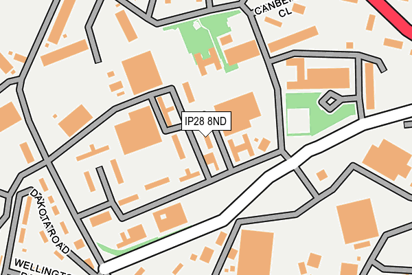 IP28 8ND map - OS OpenMap – Local (Ordnance Survey) IP28 8ND map - OS OpenMap – Local (Ordnance Survey)