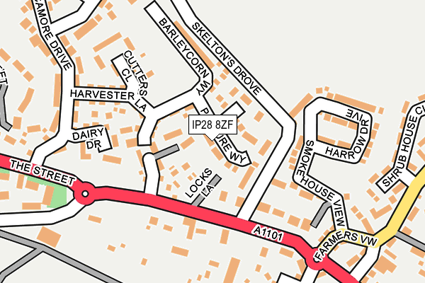 IP28 8ZF map - OS OpenMap – Local (Ordnance Survey) IP28 8ZF map - OS OpenMap – Local (Ordnance Survey)