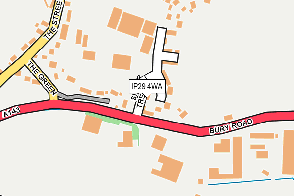 IP29 4WA map - OS OpenMap – Local (Ordnance Survey) IP29 4WA map - OS OpenMap – Local (Ordnance Survey)